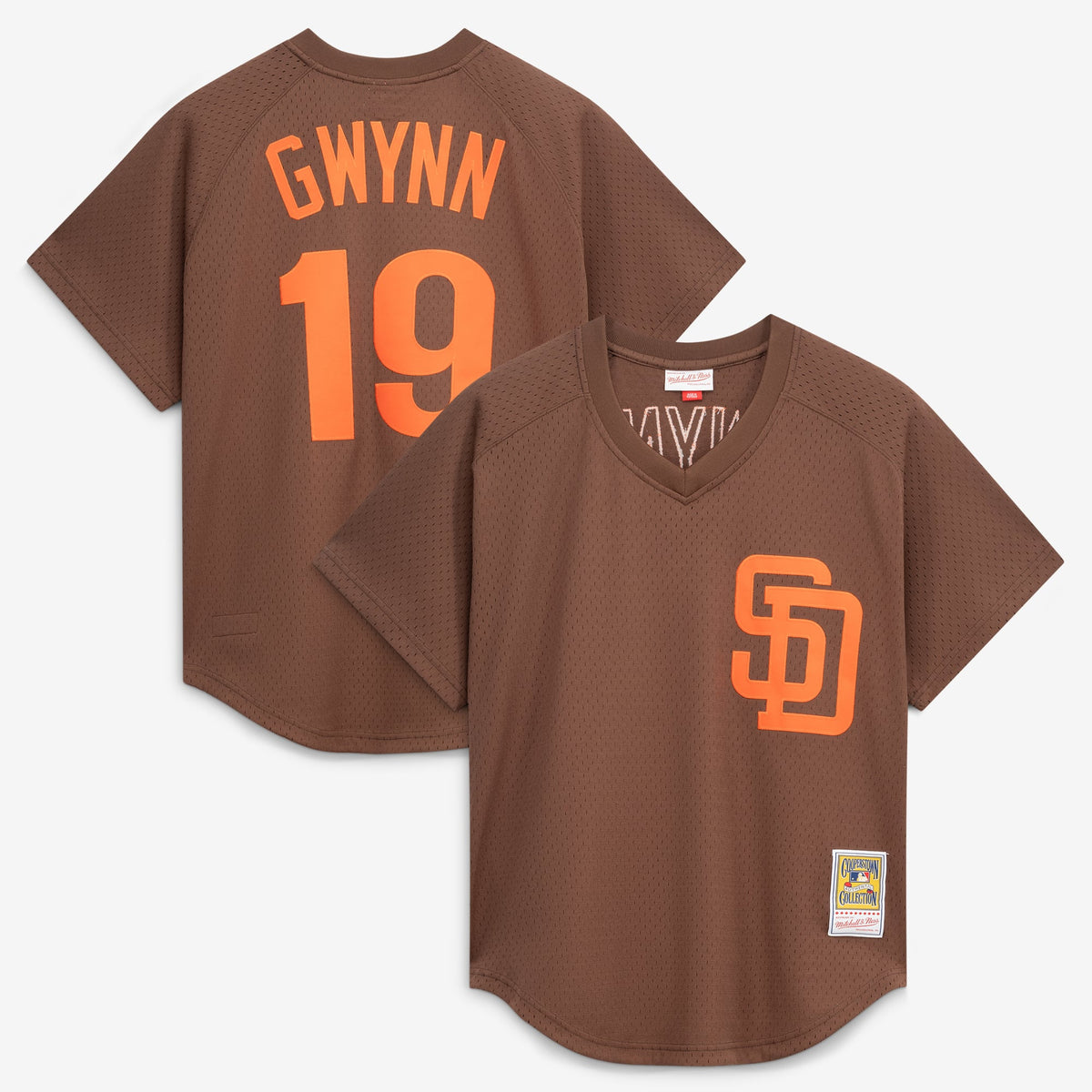 Men's San Diego Padres Tony Gwynn Mitchell & Ness Brown Authentic Batting Practice Jersey