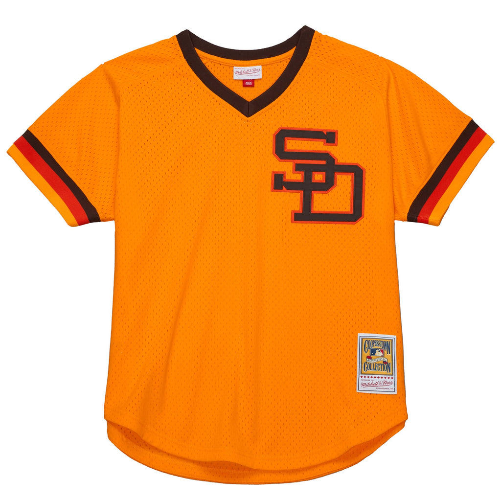 Men's San Diego Padres Tony Gwynn Mitchell & Ness Gold Big & Tall Cooperstown Mesh Batting Practice Jersey - 3