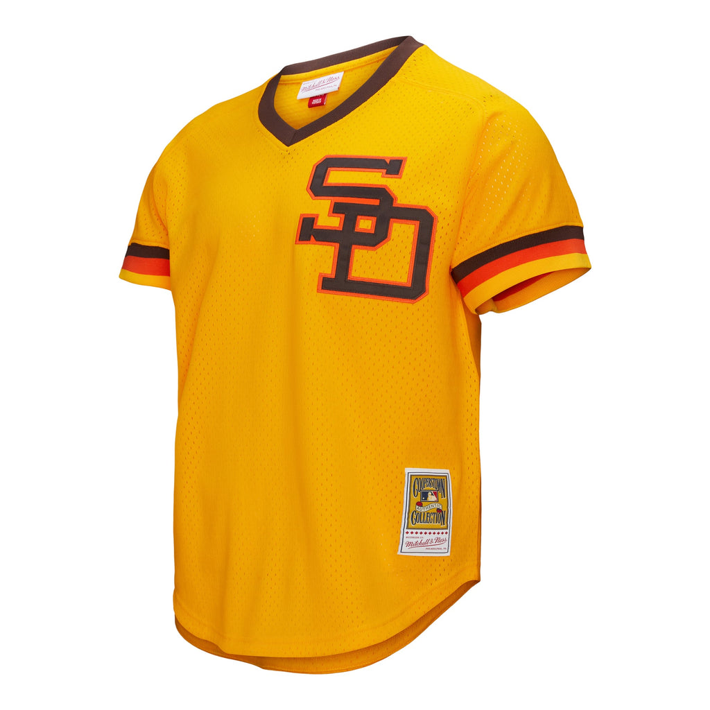 Men's San Diego Padres Tony Gwynn Mitchell & Ness Gold Big & Tall Cooperstown Mesh Batting Practice Jersey - 5