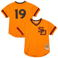Men's San Diego Padres Tony Gwynn Mitchell & Ness Gold Big & Tall Cooperstown Mesh Batting Practice Jersey