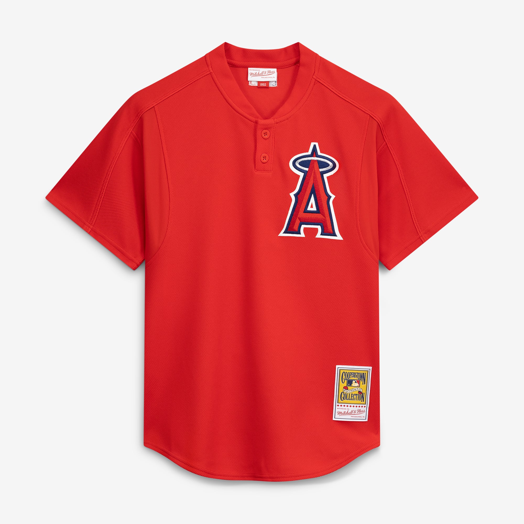 Men's California Angels Vladimir Guerrero Mitchell & Ness Red Authentic Batting Practice Jersey - 3