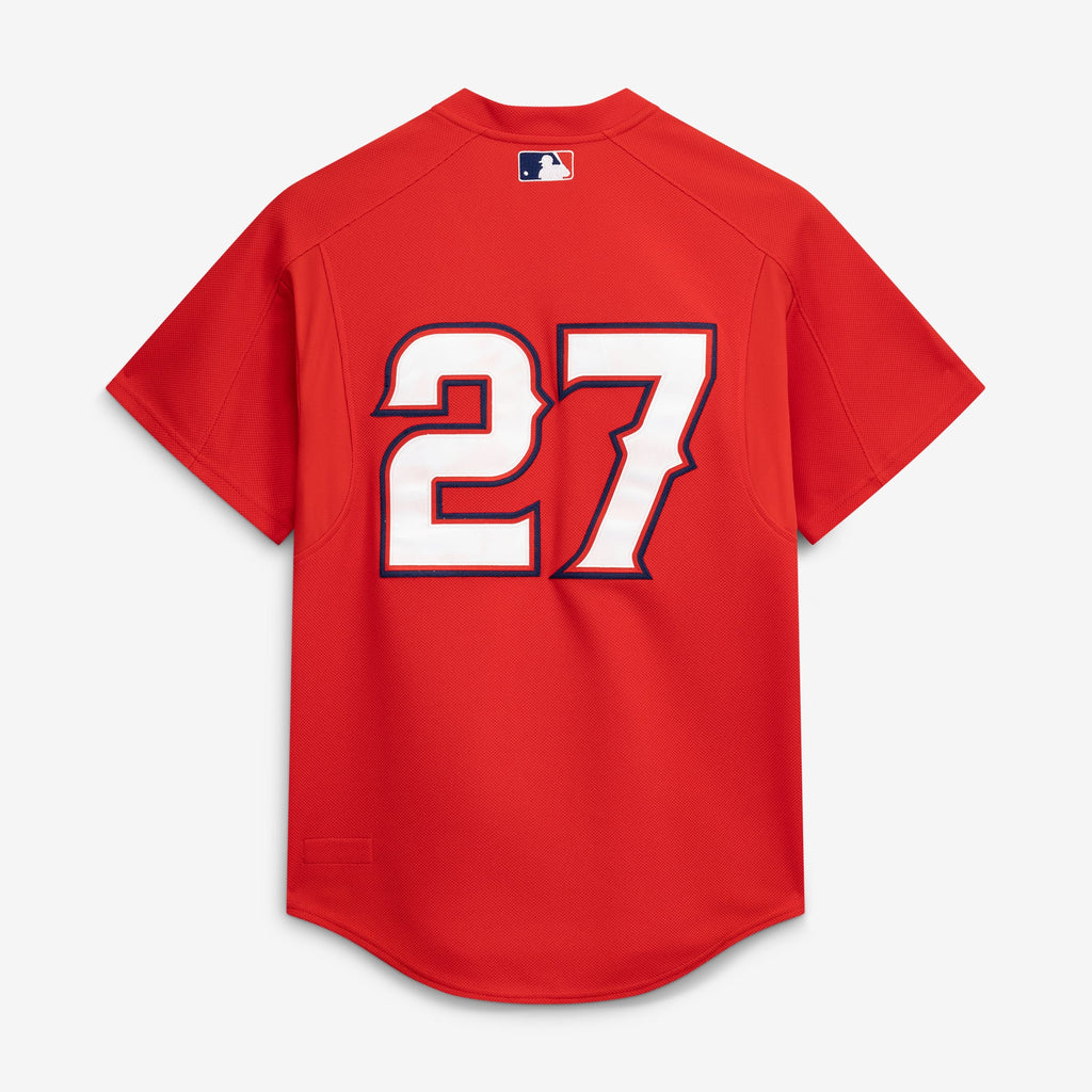 Men's California Angels Vladimir Guerrero Mitchell & Ness Red Authentic Batting Practice Jersey - 4
