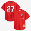 Men's California Angels Vladimir Guerrero Mitchell & Ness Red Authentic Batting Practice Jersey