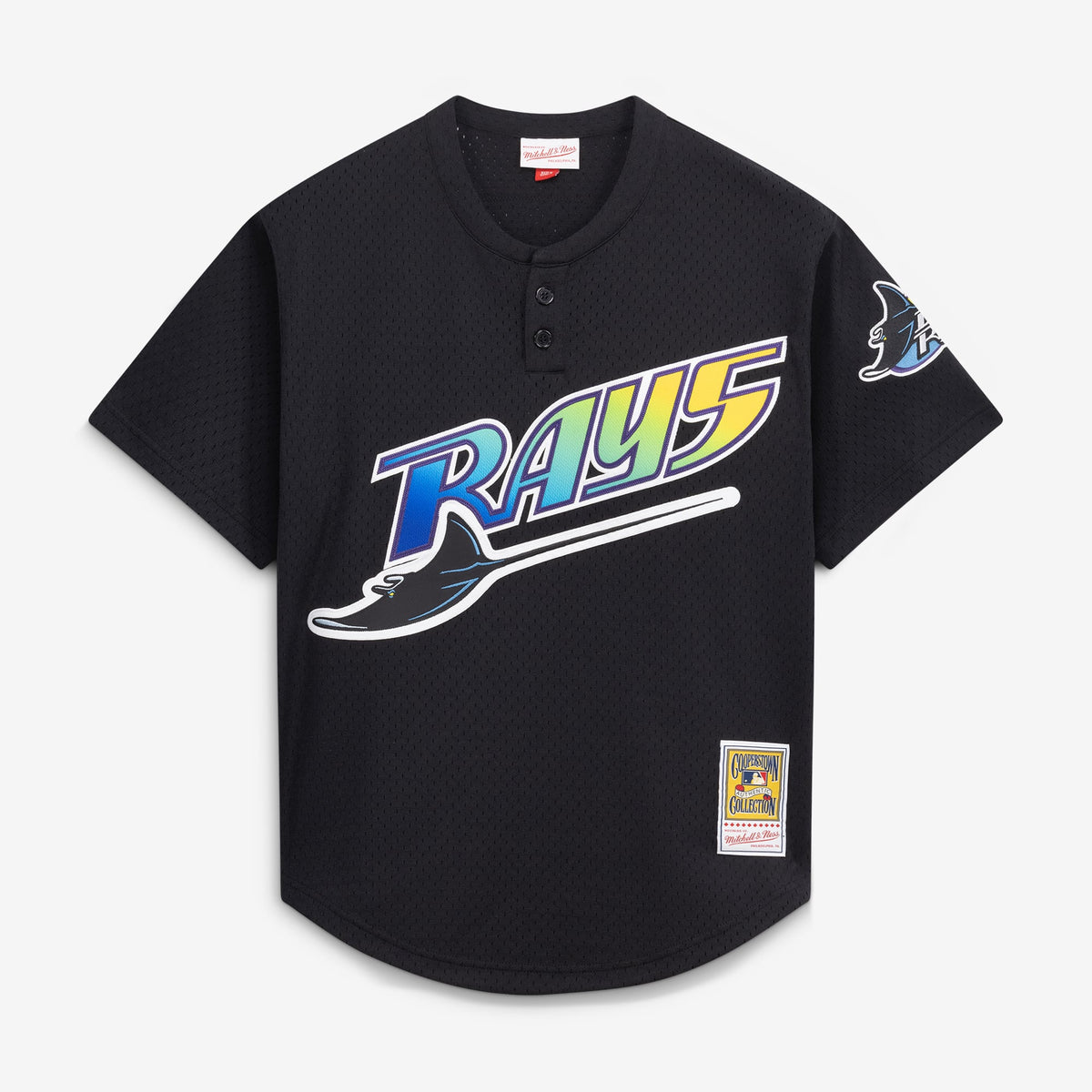 Men's Tampa Bay Rays Wade Boggs Mitchell & Ness Black Authentic Batting Practice Jersey - 3