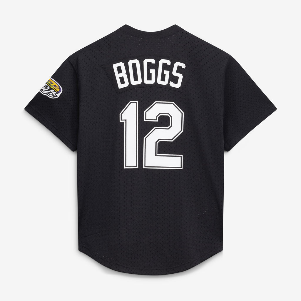 Men's Tampa Bay Rays Wade Boggs Mitchell & Ness Black Authentic Batting Practice Jersey - 4