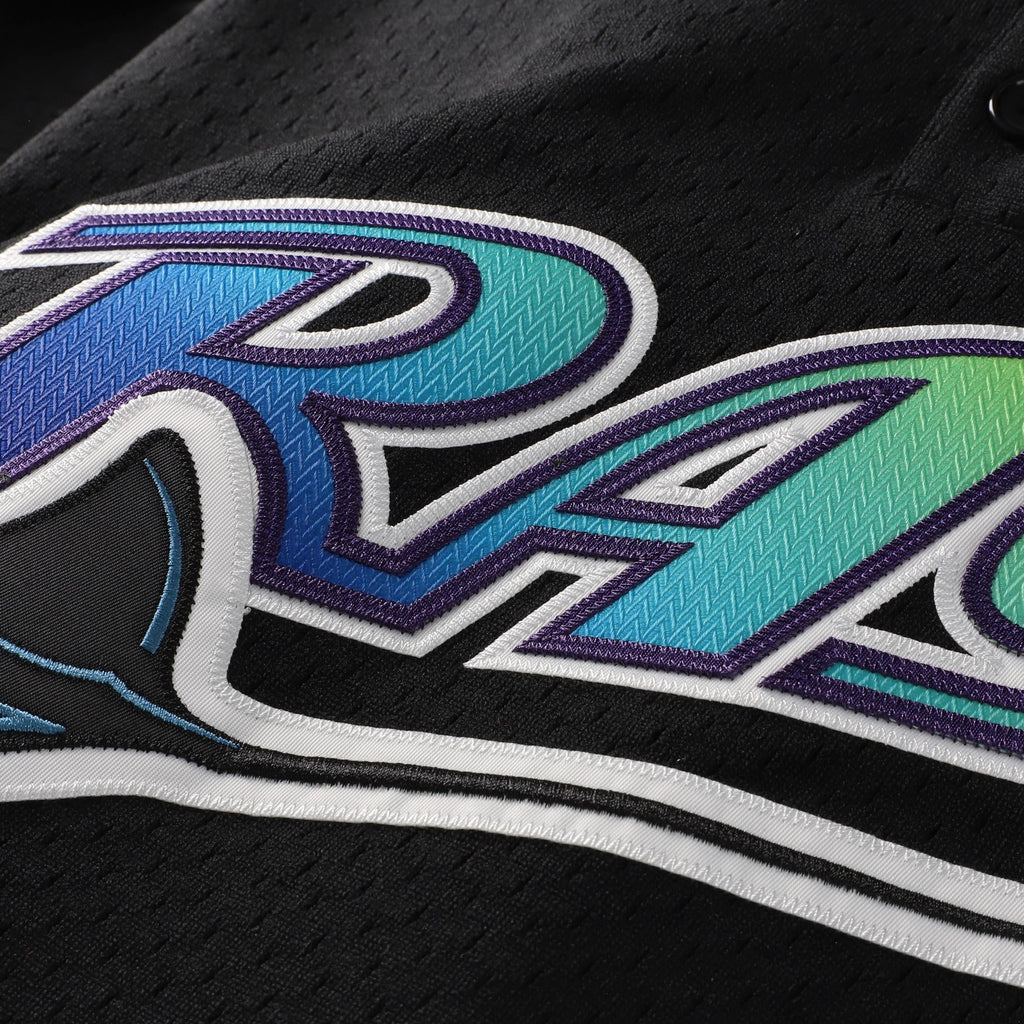 Men's Tampa Bay Rays Wade Boggs Mitchell & Ness Black Authentic Batting Practice Jersey - 5