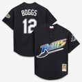 Men's Tampa Bay Rays Wade Boggs Mitchell & Ness Black Authentic Batting Practice Jersey