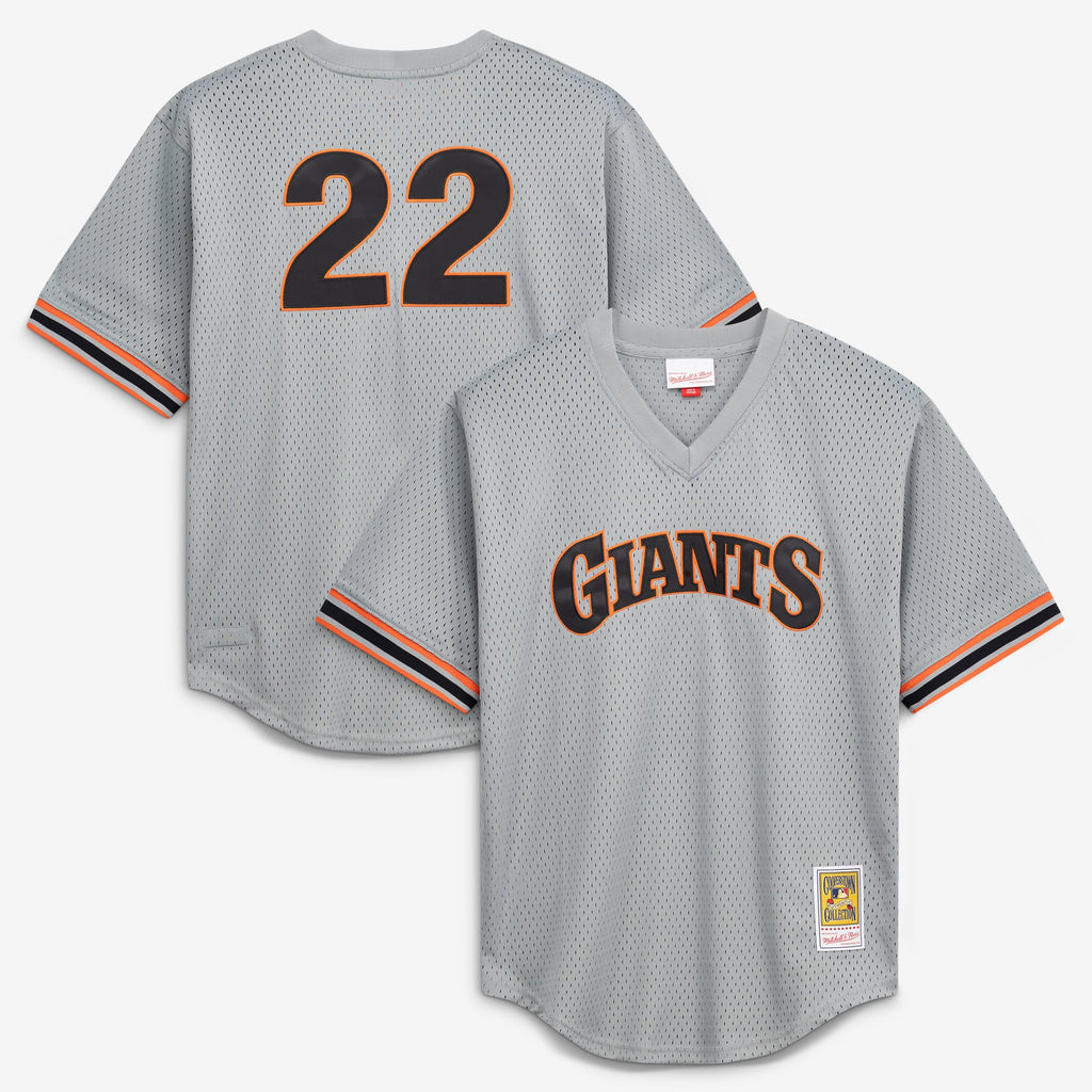 Men's San Francisco Giants Will Clark Mitchell & Ness Gray Authentic Batting Practice Jersey