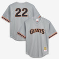 Men's San Francisco Giants Will Clark Mitchell & Ness Gray Authentic Batting Practice Jersey