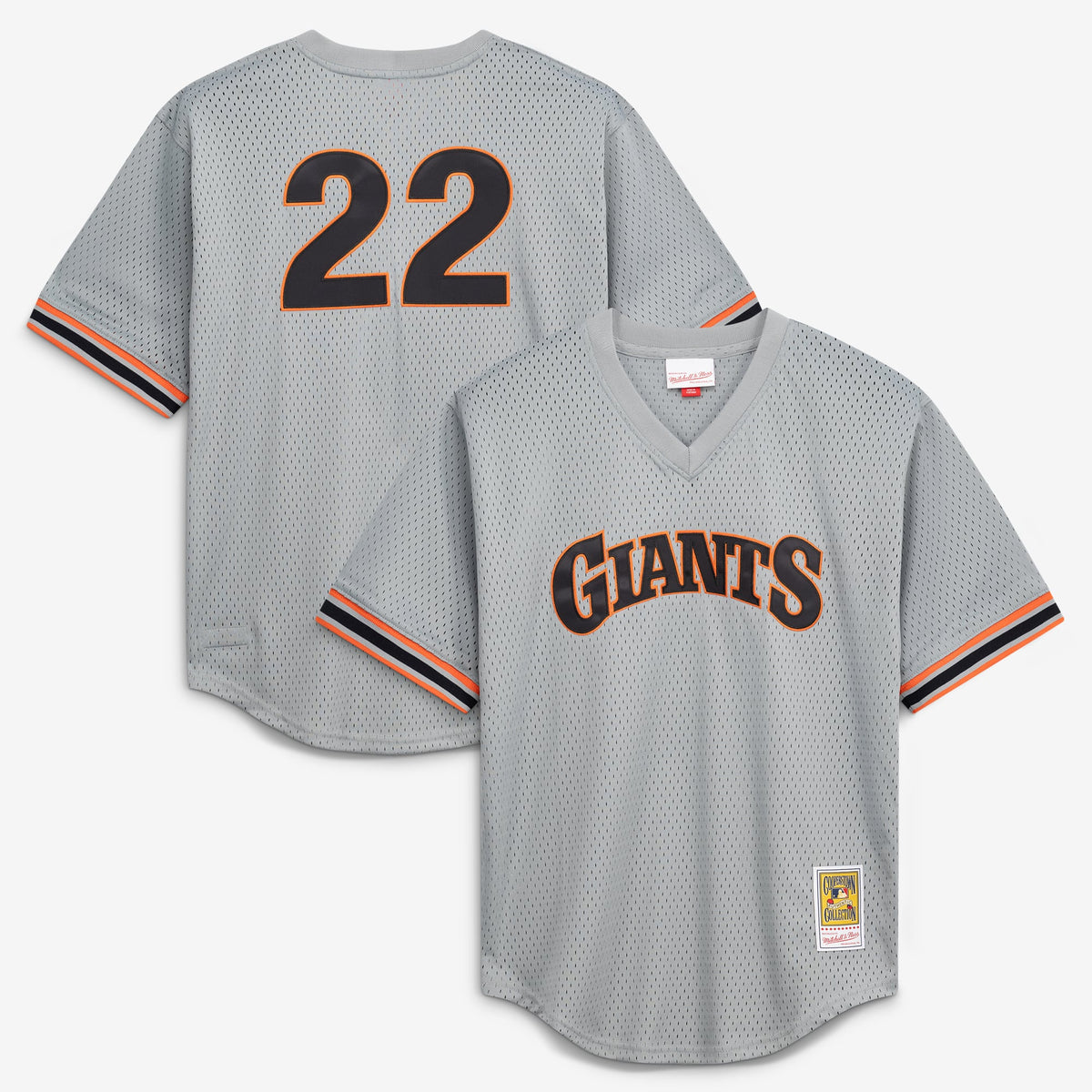 Men's San Francisco Giants Will Clark Mitchell & Ness Gray Authentic Batting Practice Jersey