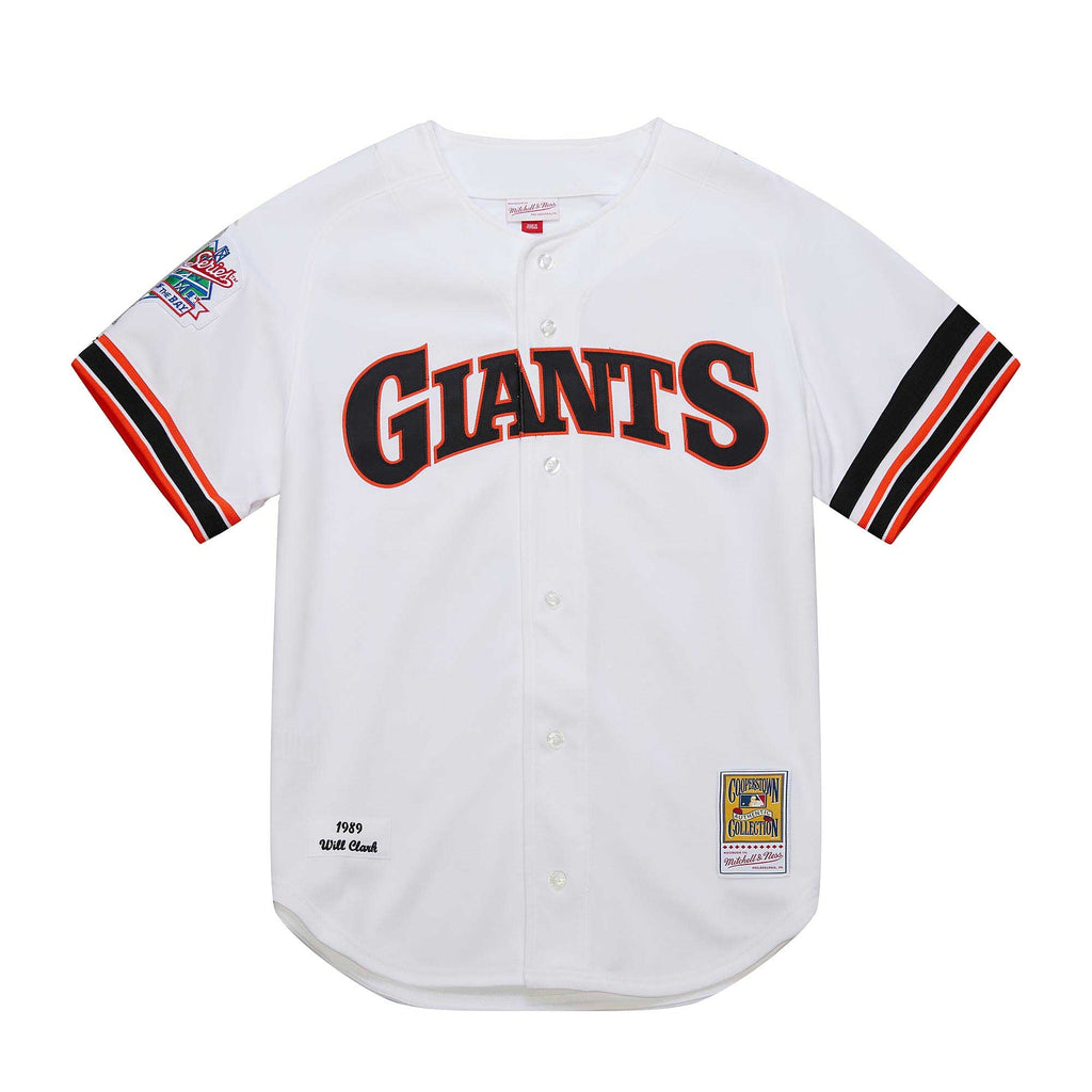 Men's San Francisco Giants Will Clark Mitchell & Ness White Cooperstown Collection 1989 Authentic Jersey - 3