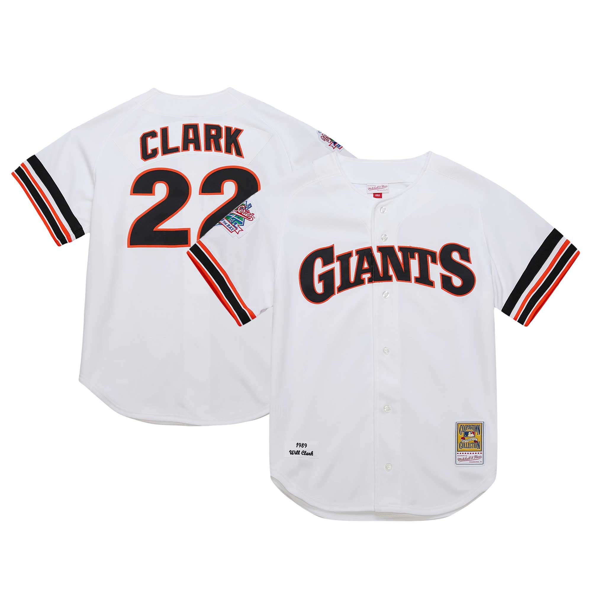 Men's San Francisco Giants Will Clark Mitchell & Ness White Cooperstown Collection 1989 Authentic Jersey