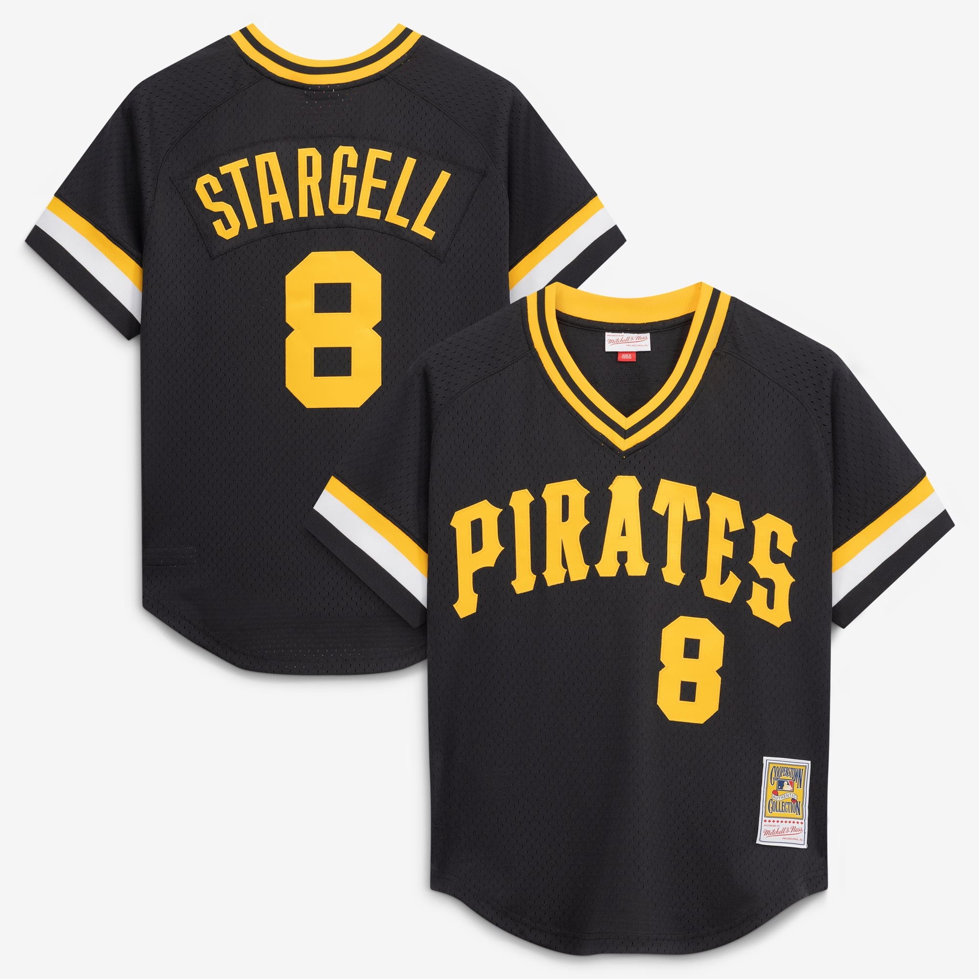 Men's Pittsburgh Pirates Willie Stargell Mitchell & Ness Black Authentic Batting Practice Jersey - 2