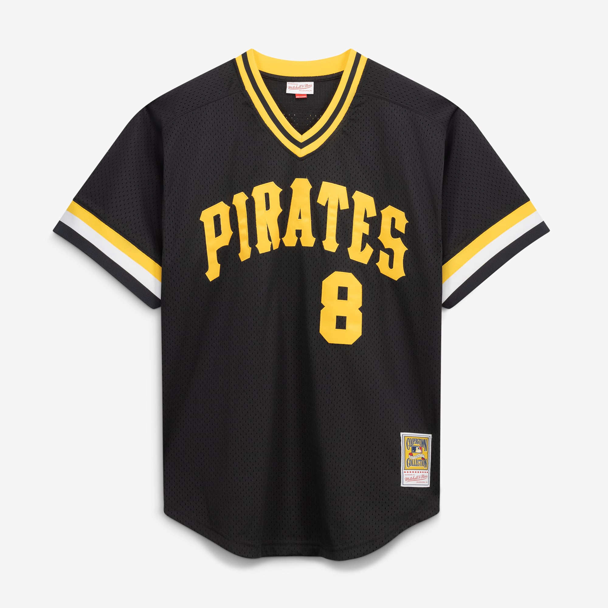 Men's Pittsburgh Pirates Willie Stargell Mitchell & Ness Black Cooperstown Collection Big & Tall Mesh Batting Practice Jersey - 3