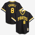 Men's Pittsburgh Pirates Willie Stargell Mitchell & Ness Black Cooperstown Collection Big & Tall Mesh Batting Practice Jersey