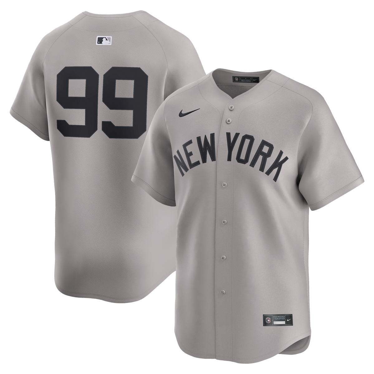 Men's New York Yankees Aaron Judge Nike Gray Road Limited Player Jersey - 2