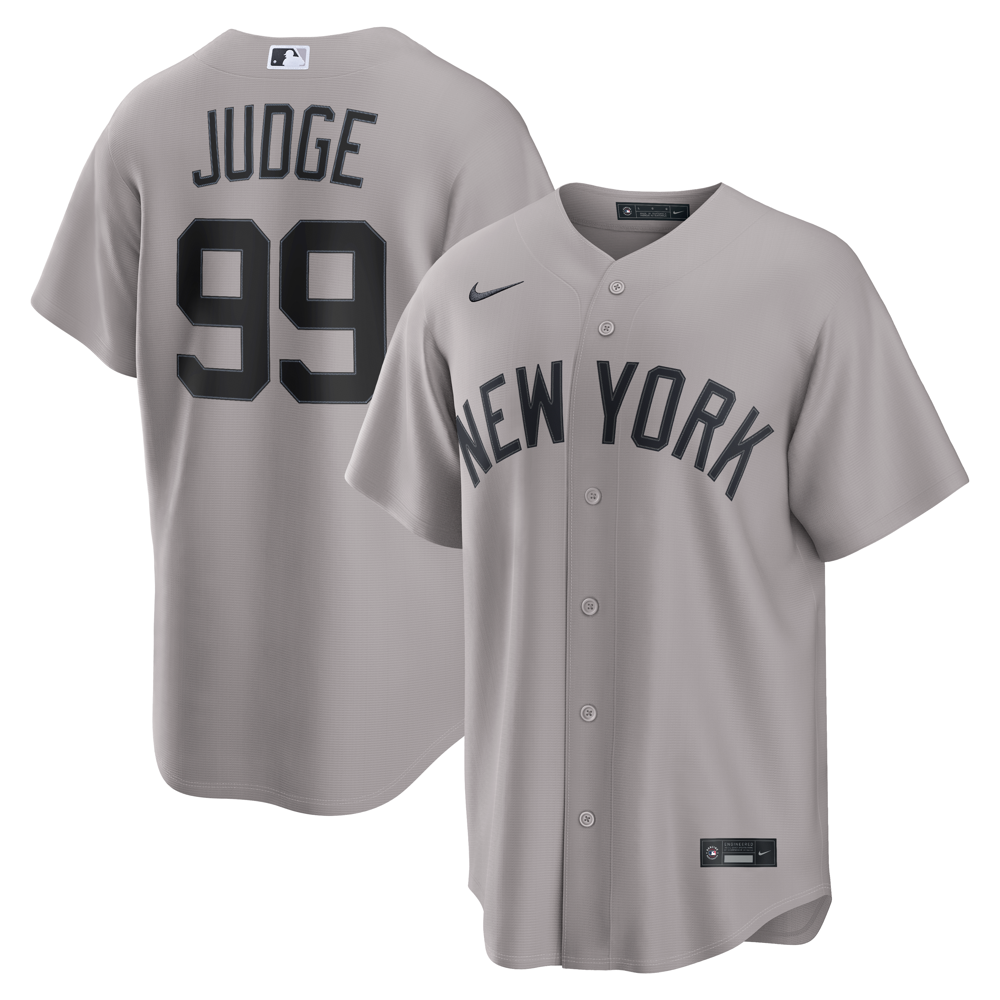Men's New York Yankees Aaron Judge Nike Gray Road Replica Jersey - 2