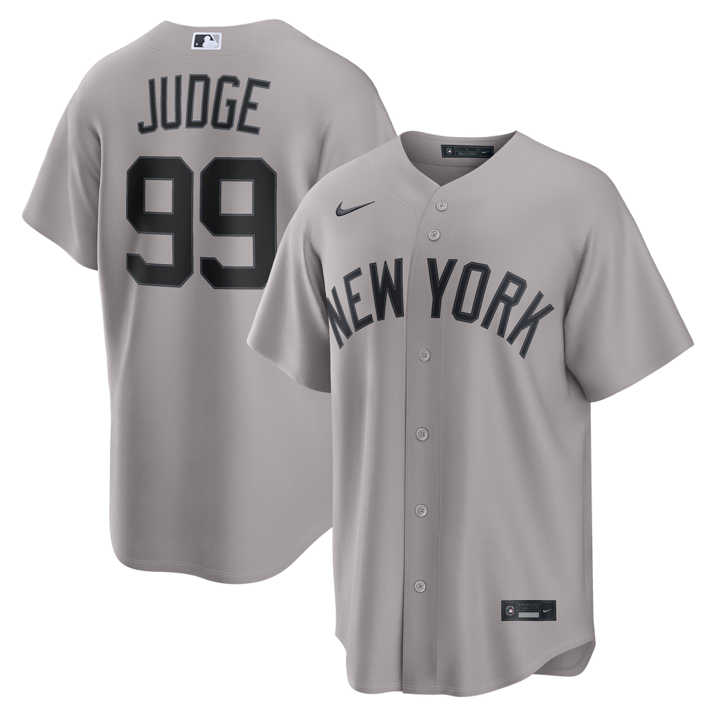 Men's New York Yankees Aaron Judge Nike Gray Road Replica Jersey