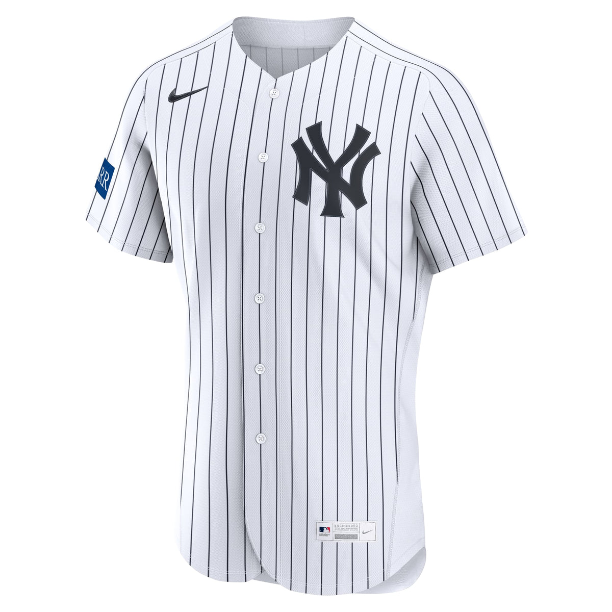 Men's New York Yankees Aaron Judge Nike White Home Authentic Sponsor Patch Jersey - 3