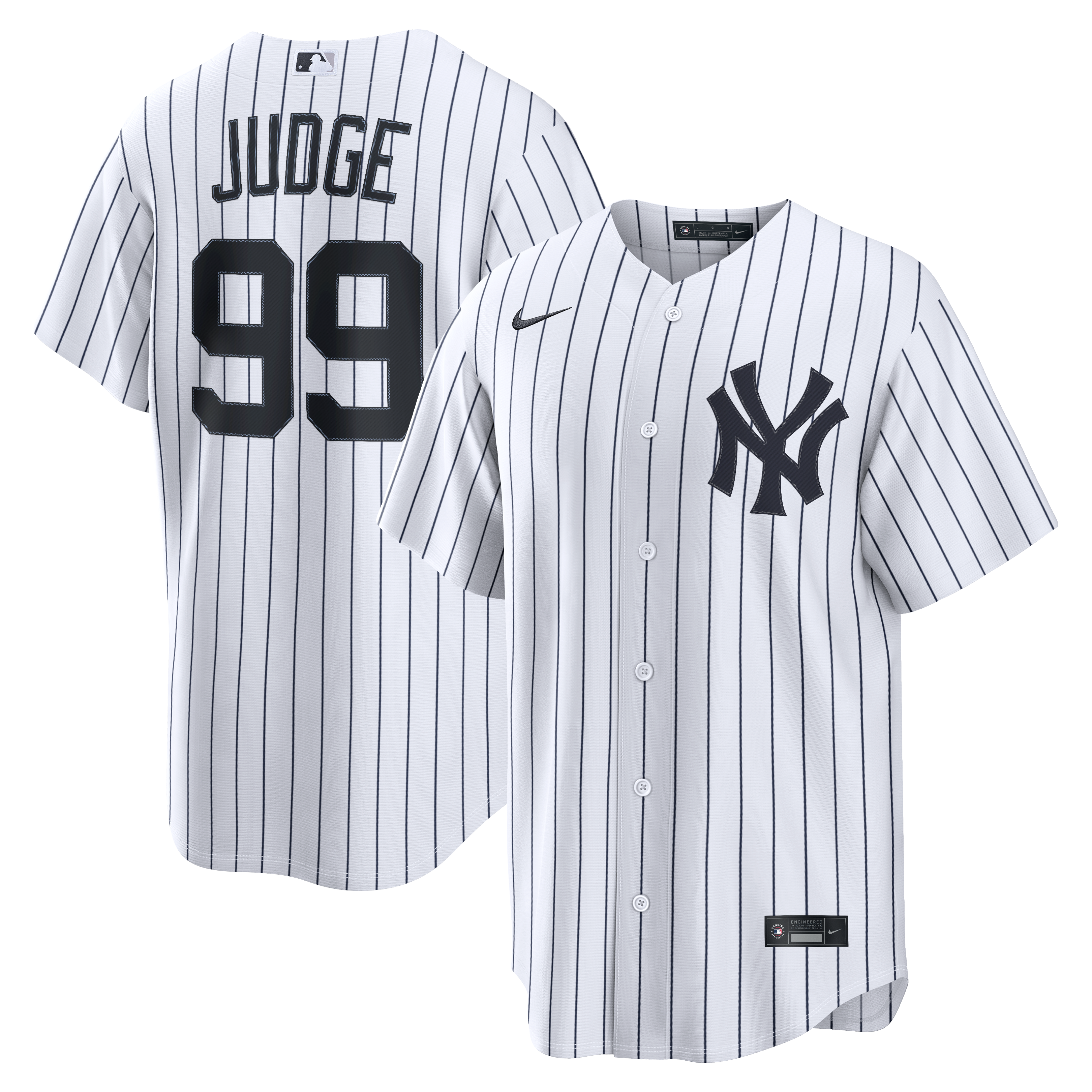 Men's New York Yankees Aaron Judge Nike White Home Replica Jersey