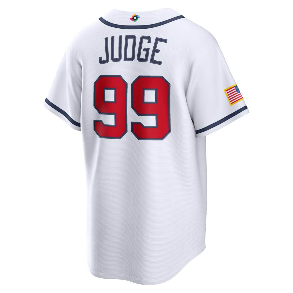 Men's USA Baseball Aaron Judge Nike White 2026 World Baseball Classic Home Stadium Jersey - 4