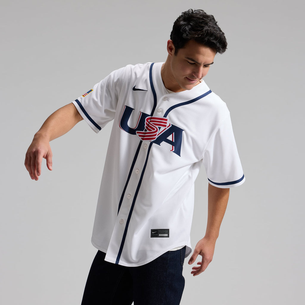 Men's USA Baseball Aaron Judge Nike White 2026 World Baseball Classic Home Stadium Jersey - 7