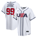 Men's USA Baseball Aaron Judge Nike White 2026 World Baseball Classic Home Stadium Jersey