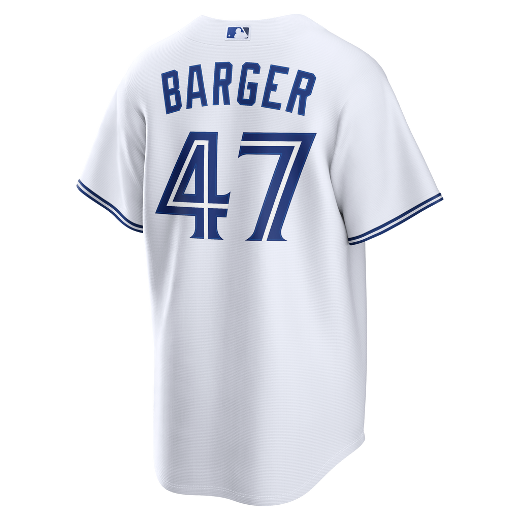 Men's Toronto Blue Jays Addison Barger Nike White Home Replica Jersey - 4