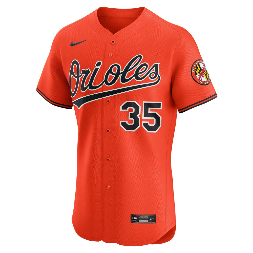 Men's Baltimore Orioles Adley Rutschman Nike Orange Alternate 2 Elite Jersey - 3