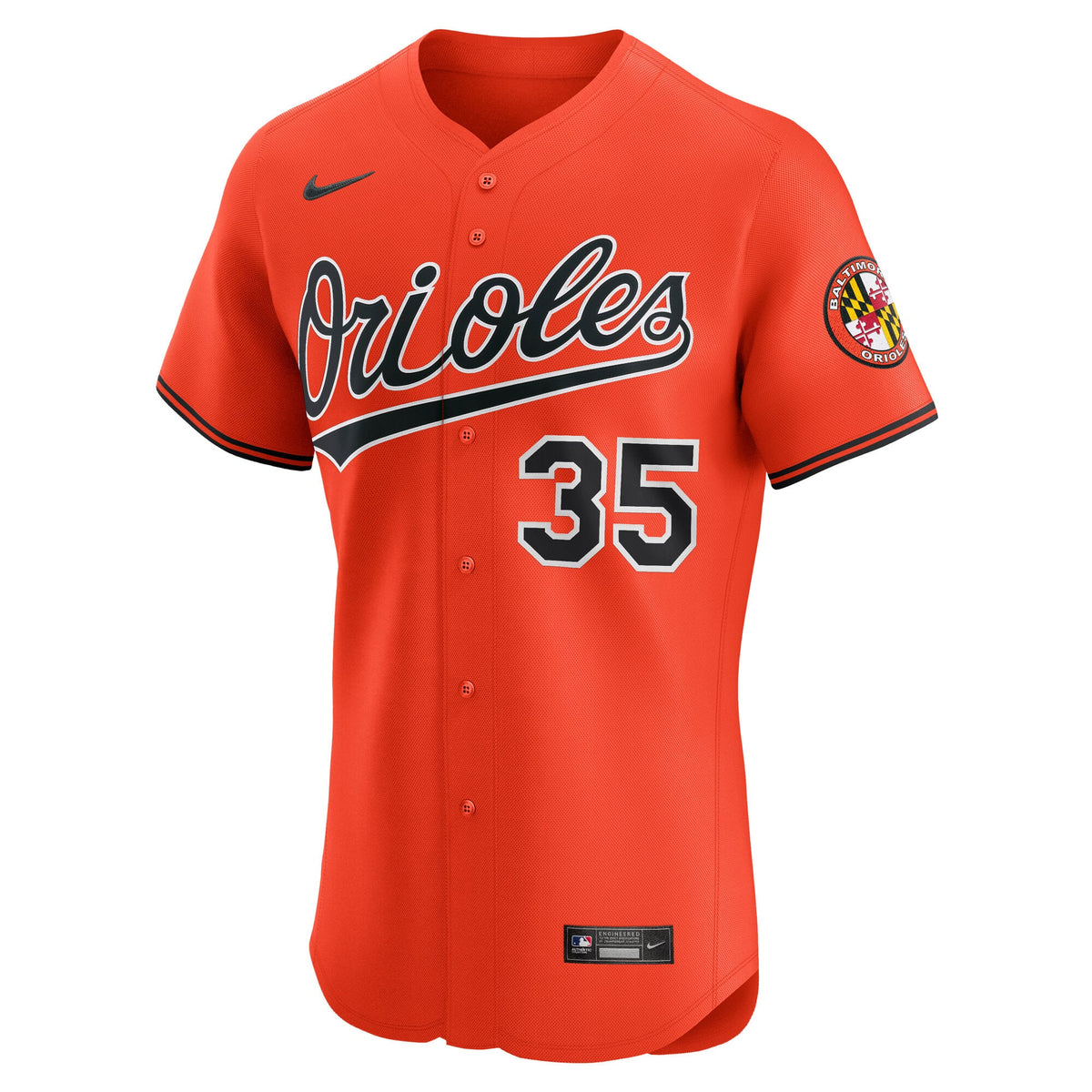 Men's Baltimore Orioles Adley Rutschman Nike Orange Alternate 2 Elite Jersey - 3