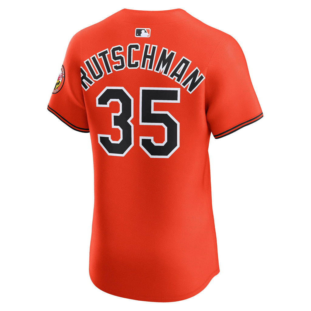 Men's Baltimore Orioles Adley Rutschman Nike Orange Alternate 2 Elite Jersey - 4