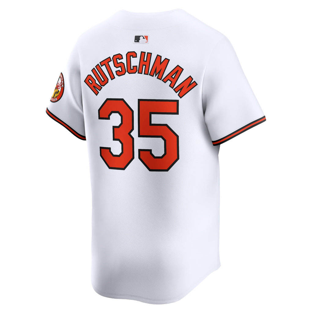 Men's Baltimore Orioles Adley Rutschman Nike White Home Limited Player Jersey - 4