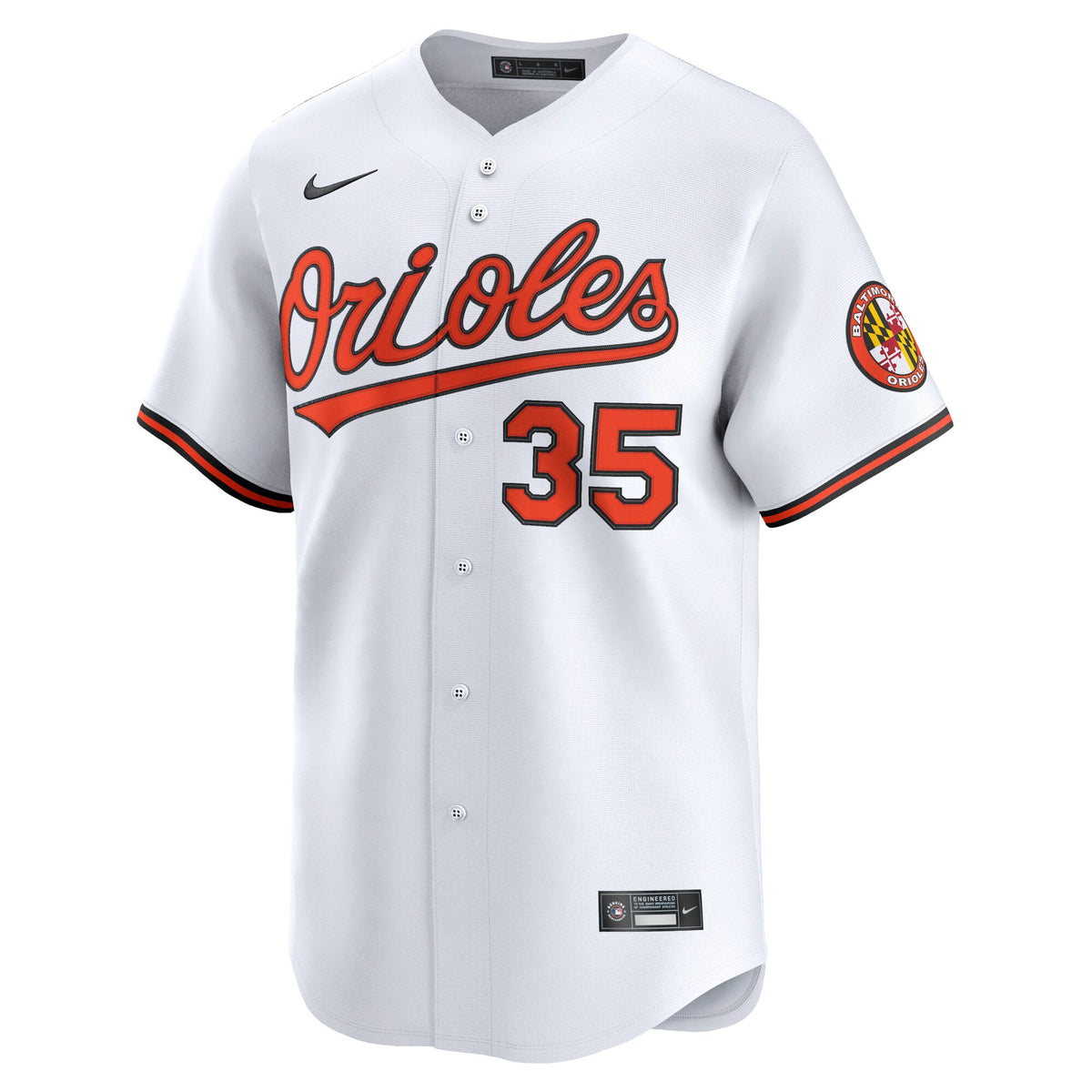 Men's Baltimore Orioles Adley Rutschman Nike White Home Limited Player Jersey - 3