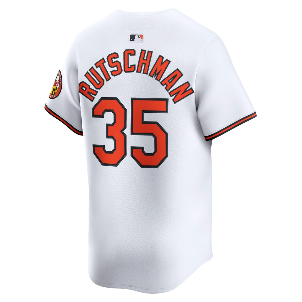 Men's Baltimore Orioles Adley Rutschman Nike White Home Limited Player Jersey - 4
