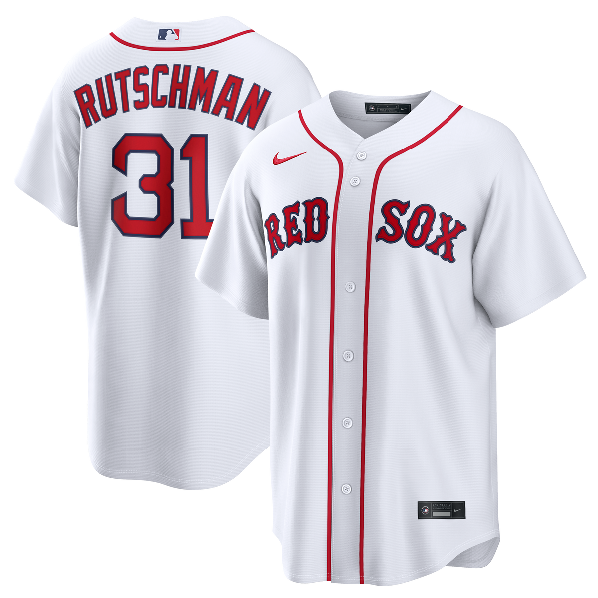 Men's Boston Red Sox Adley Rutschman Nike White Home Replica Jersey - 2