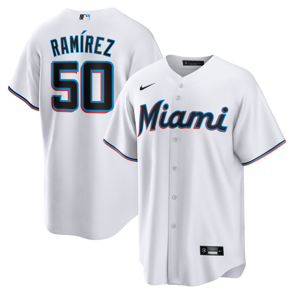 Men's Miami Marlins Agustín Ramírez Nike White Home Replica Jersey - 2