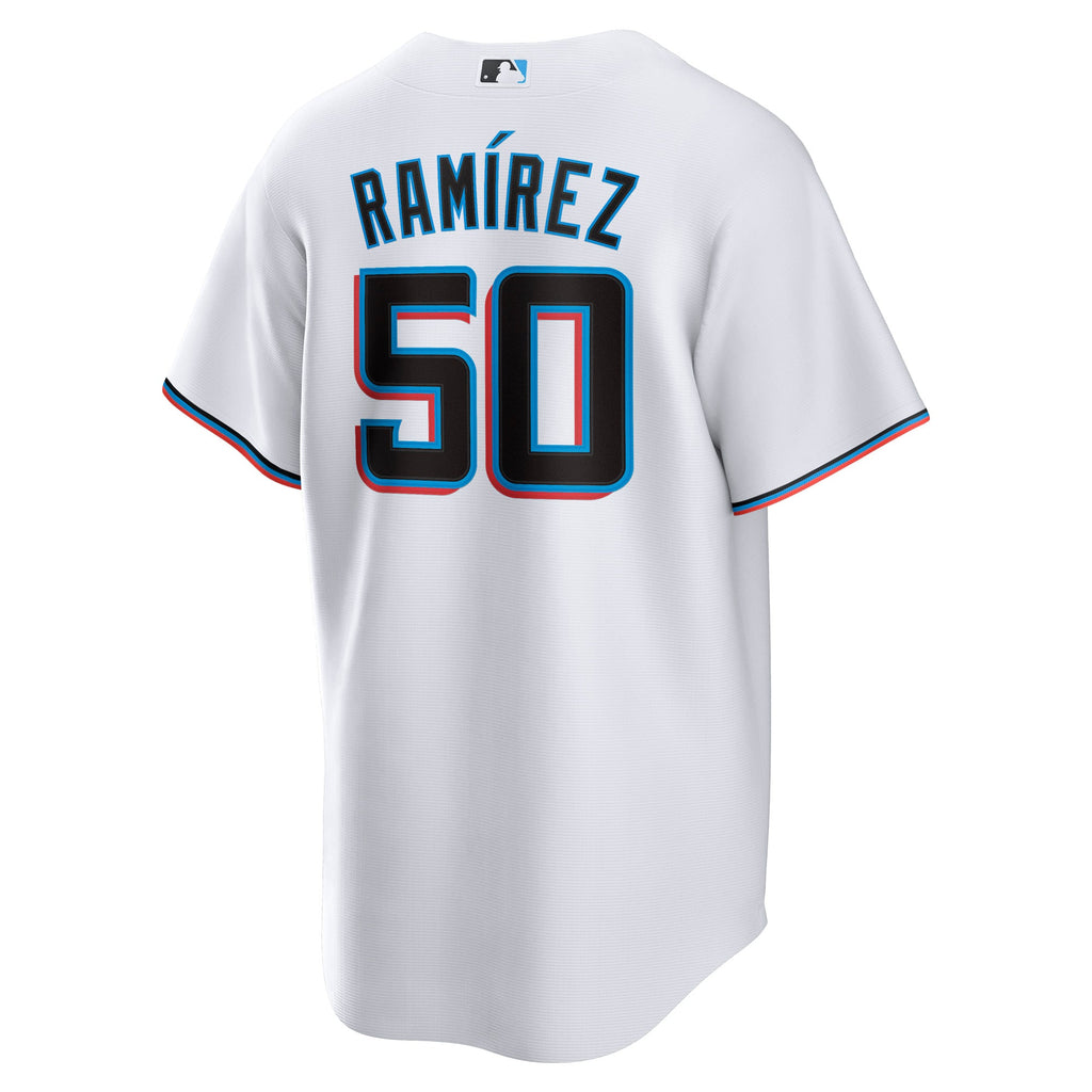 Men's Miami Marlins Agustín Ramírez Nike White Home Replica Jersey - 4