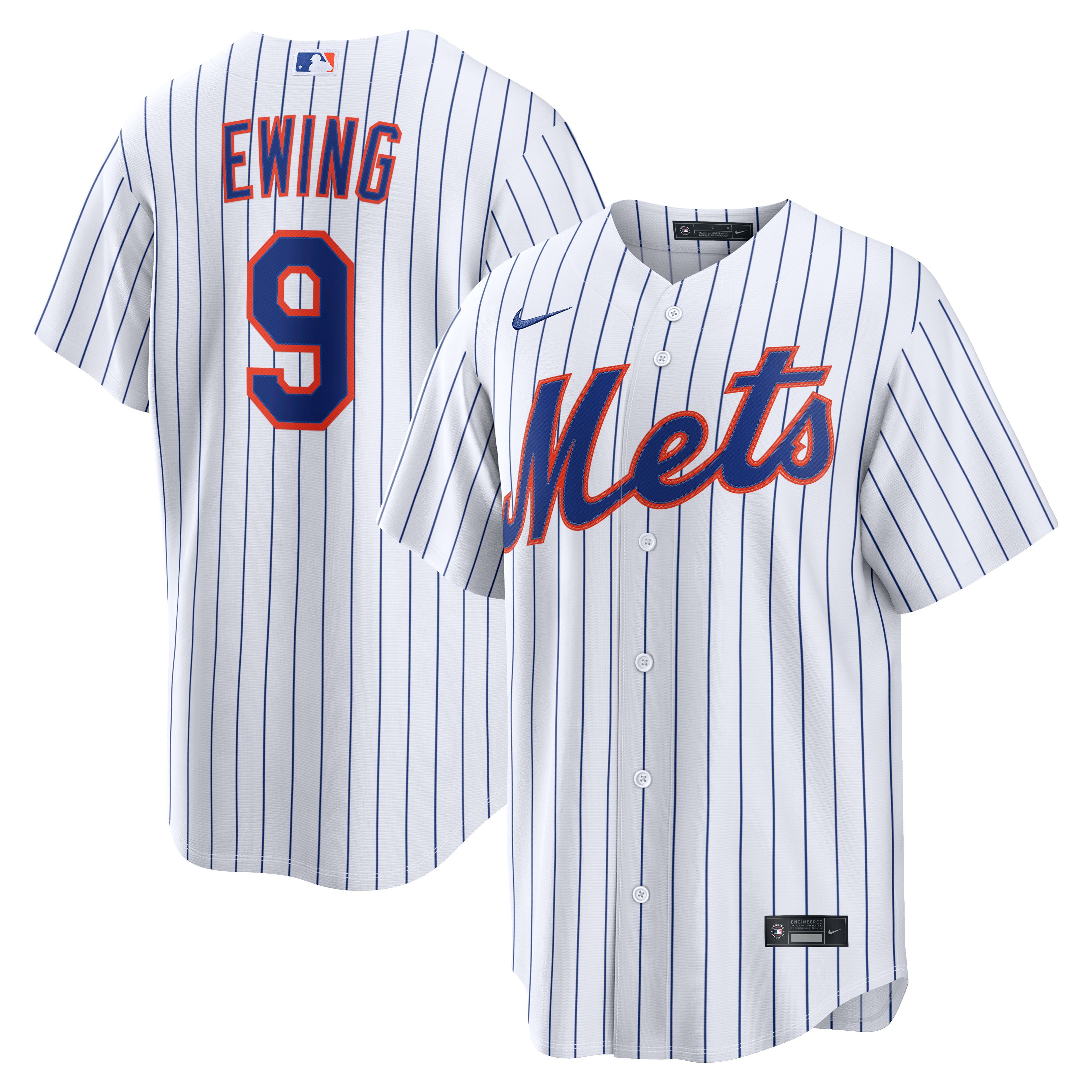 Men's New York Mets AJ Ewing Nike White Home Replica Jersey - 2