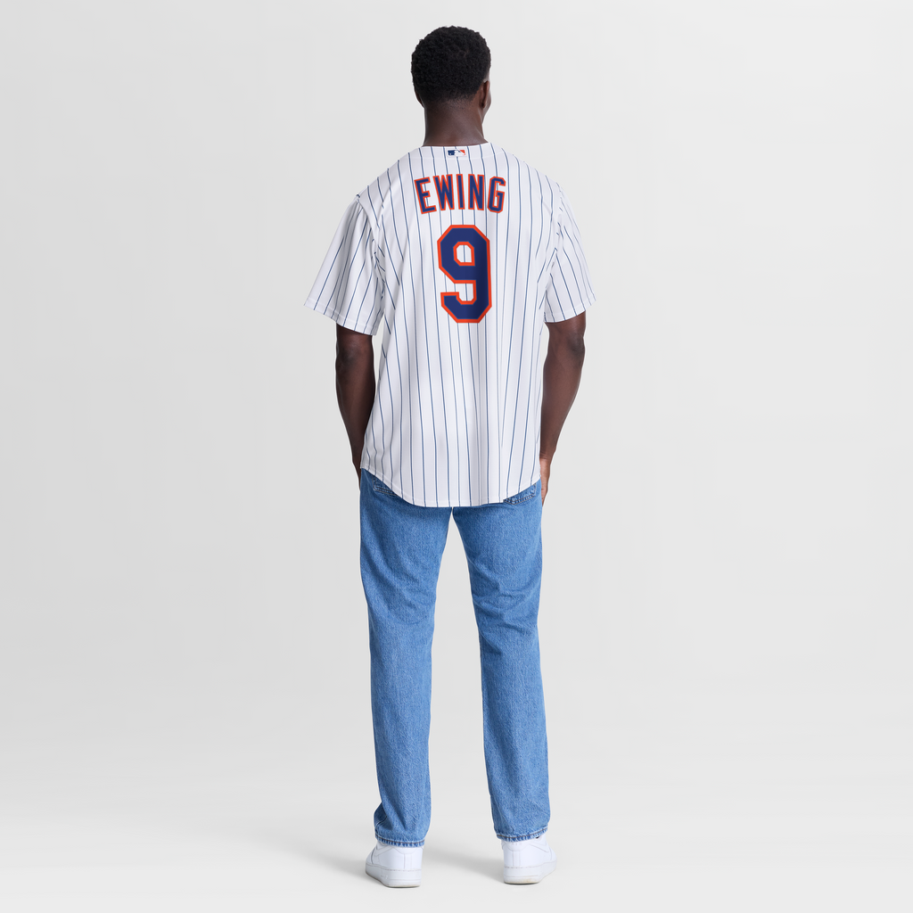 Men's New York Mets AJ Ewing Nike White Home Replica Jersey - 4