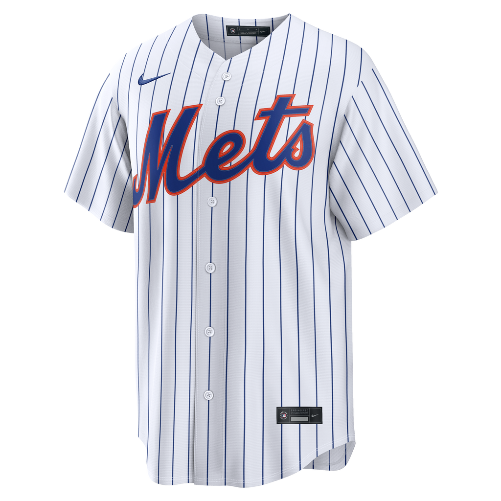 Men's New York Mets AJ Ewing Nike White Home Replica Jersey - 5