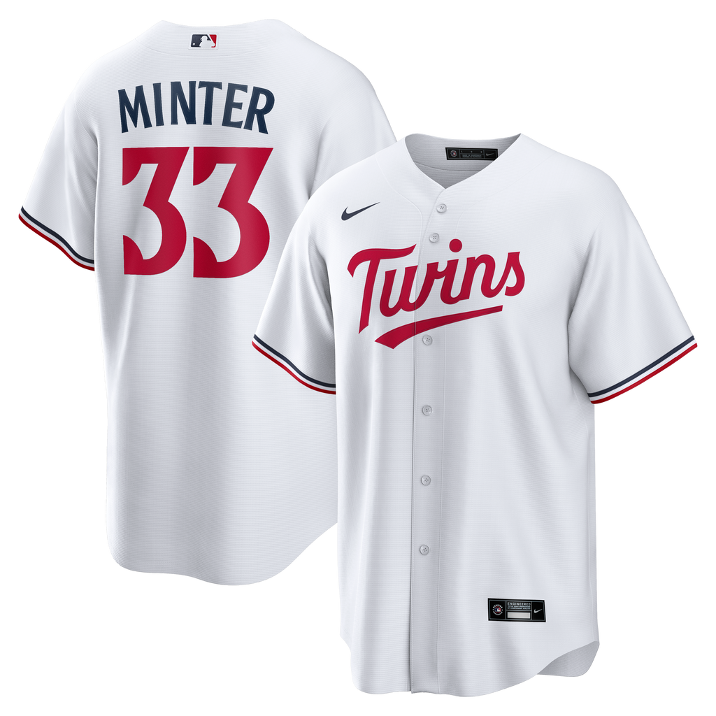 Men's Minnesota Twins A.J. Minter Nike White Home Replica Jersey - 2