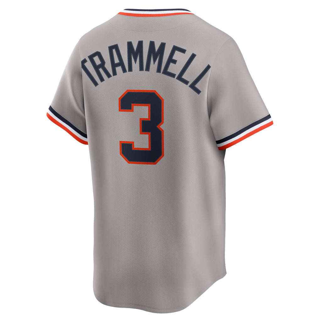 Men's Detroit Tigers Alan Trammell Nike Gray Cooperstown Collection Limited Jersey - 4