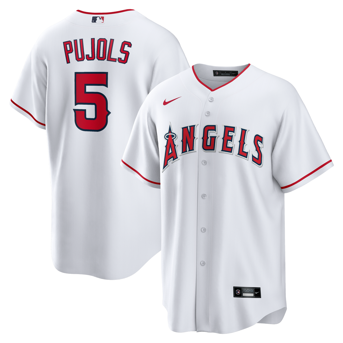 Men's Los Angeles Angels Albert Pujols Nike White Home Retired Player Replica Jersey - 2