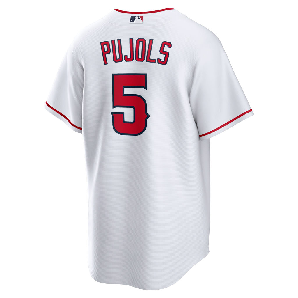 Men's Los Angeles Angels Albert Pujols Nike White Home Retired Player Replica Jersey - 4