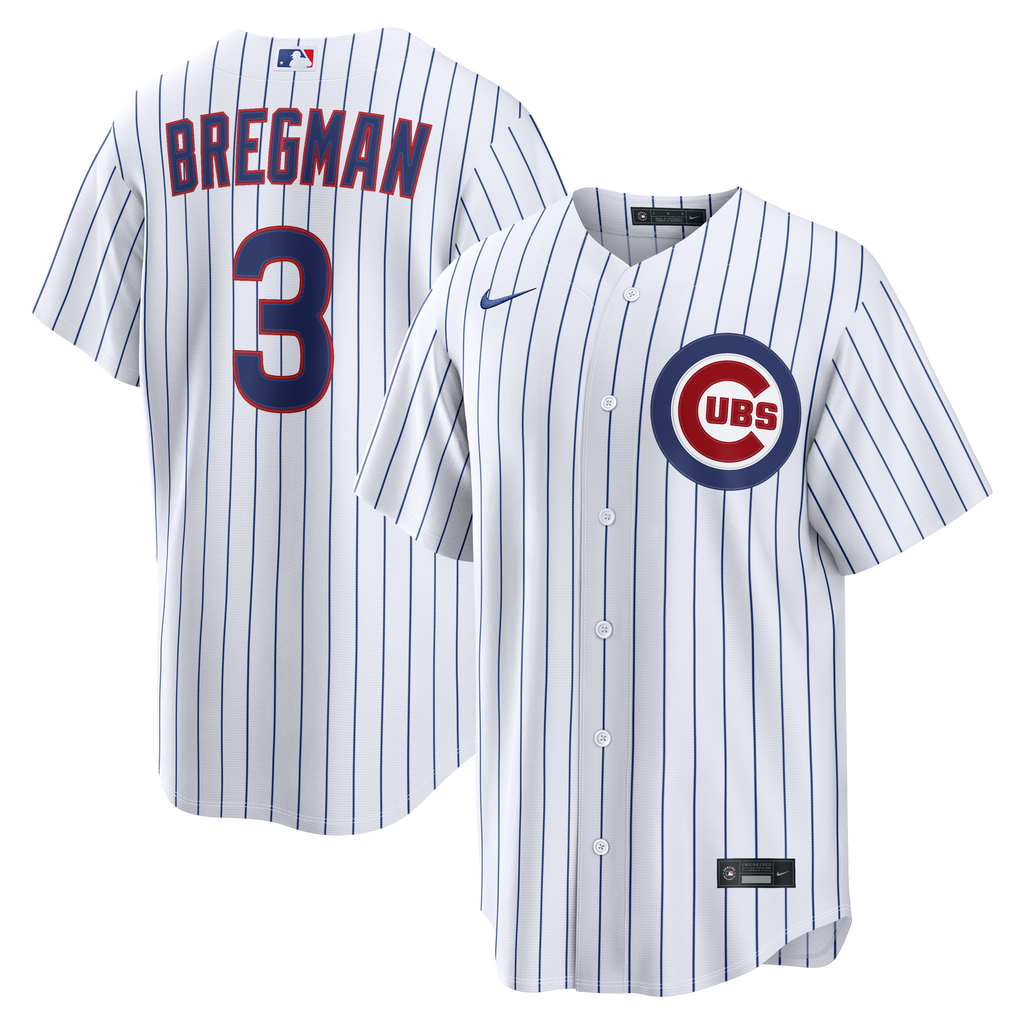 Men's Chicago Cubs Alex Bregman Nike White Home Replica Jersey
