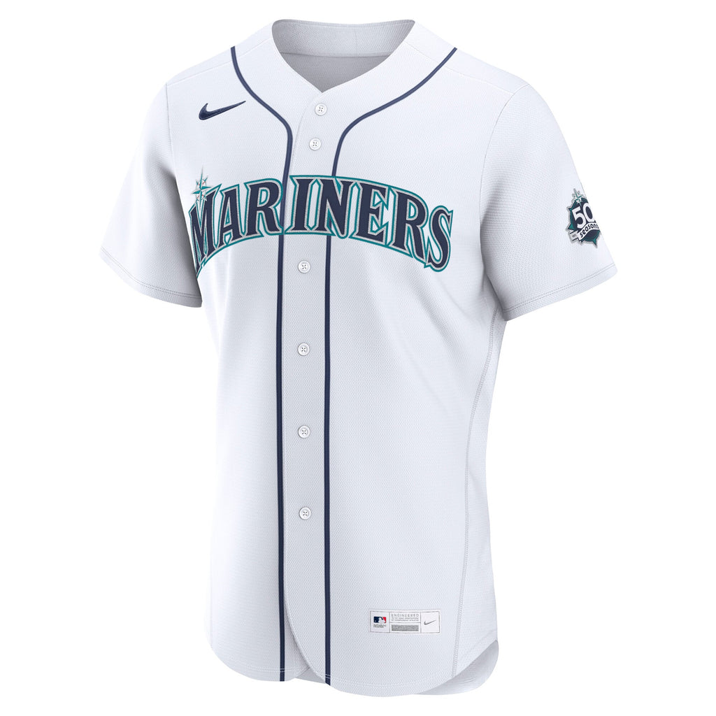 Men's Seattle Mariners Andres Munoz Nike White Home 50th Season Authentic Jersey - 3