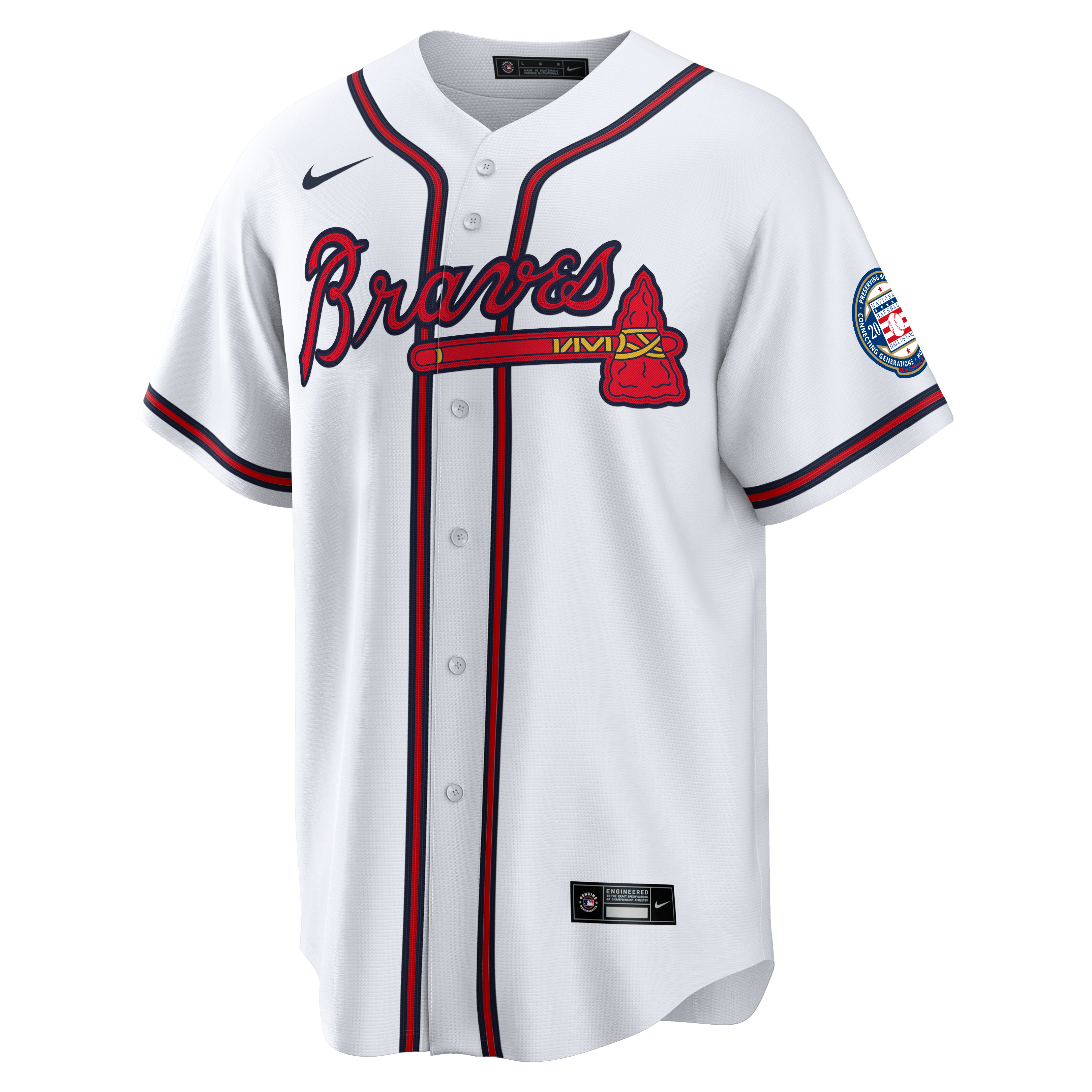 Men's Atlanta Braves Andruw Jones Nike White Home Replica 2026 Hall of Fame Patch Jersey - 3