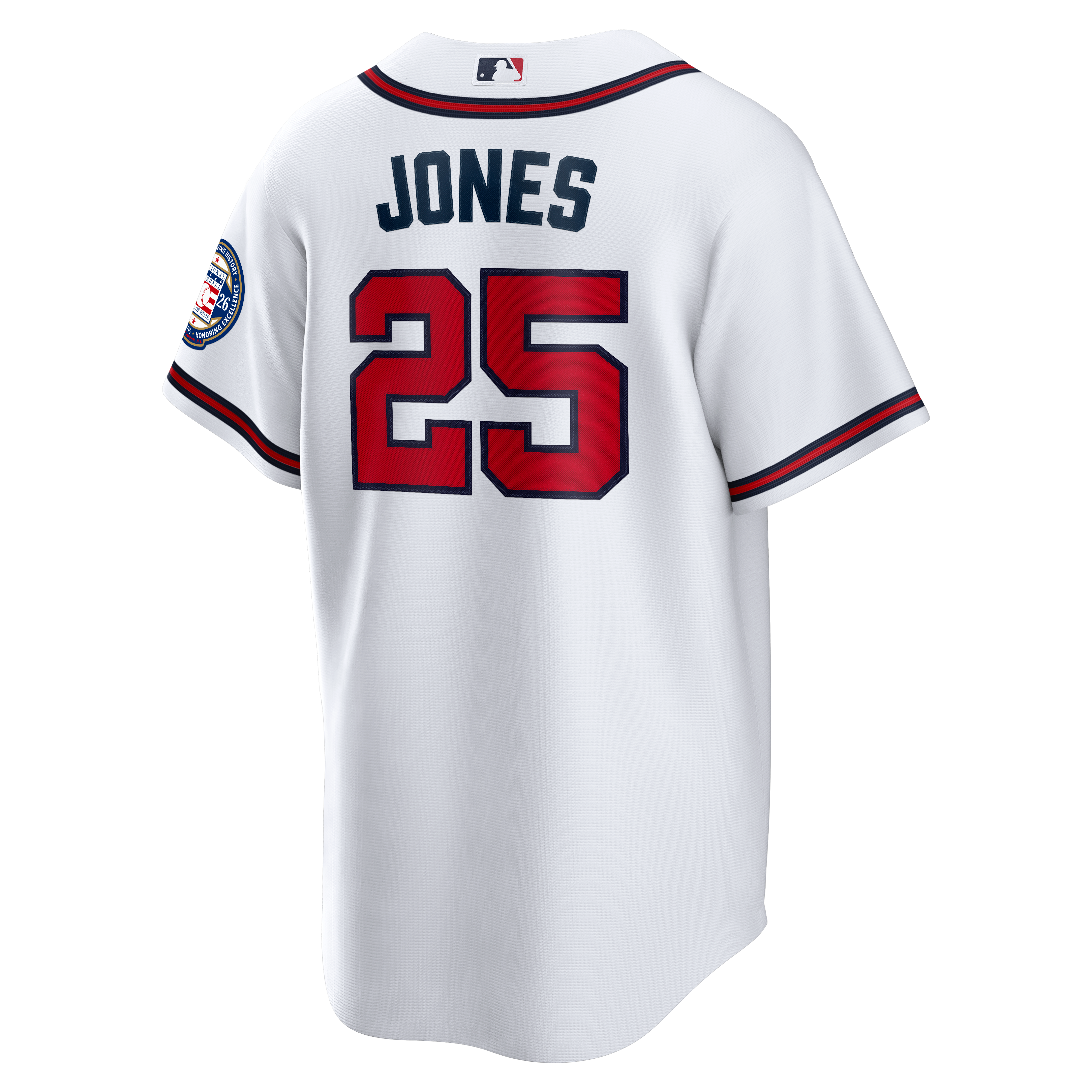 Men's Atlanta Braves Andruw Jones Nike White Home Replica 2026 Hall of Fame Patch Jersey - 4