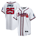 Men's Atlanta Braves Andruw Jones Nike White Home Replica 2026 Hall of Fame Patch Jersey