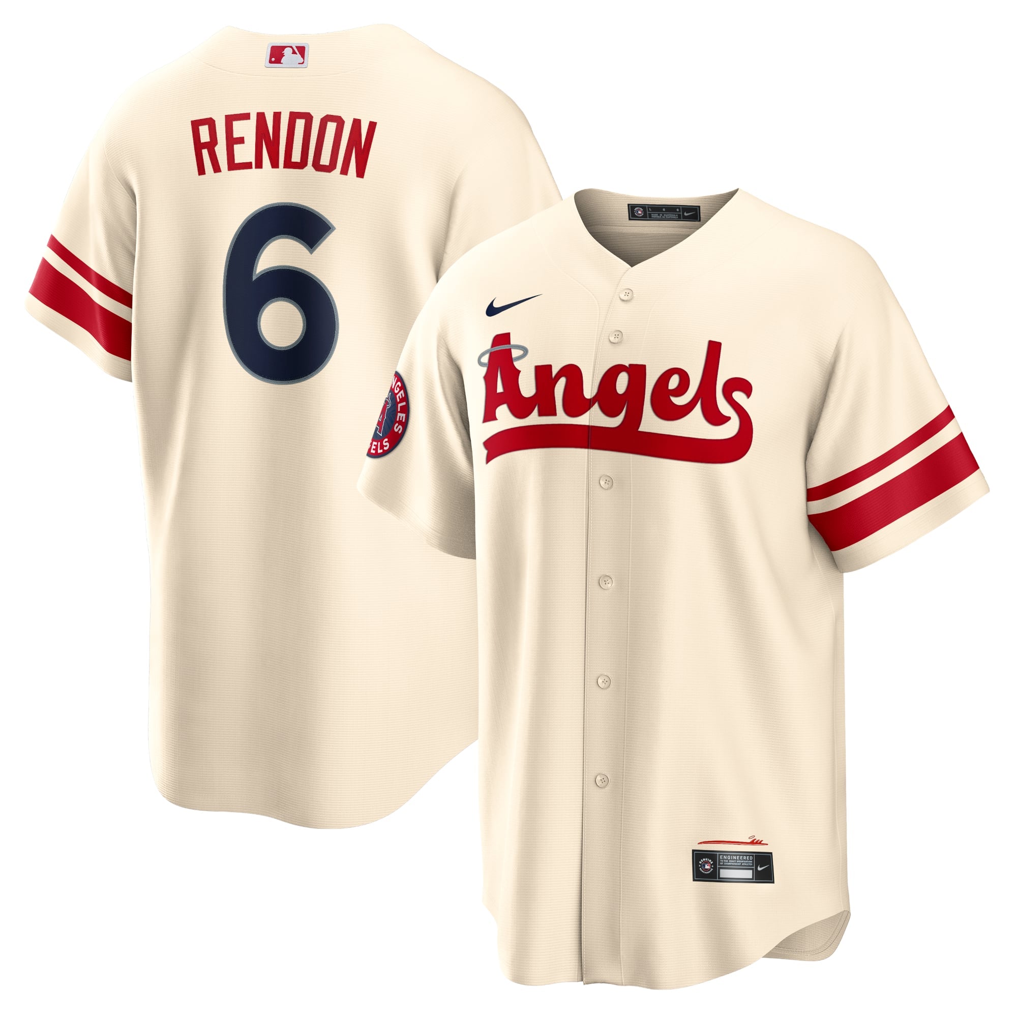 Men's Los Angeles Angels Anthony Rendon Nike Cream City Connect Replica Player Jersey - 2